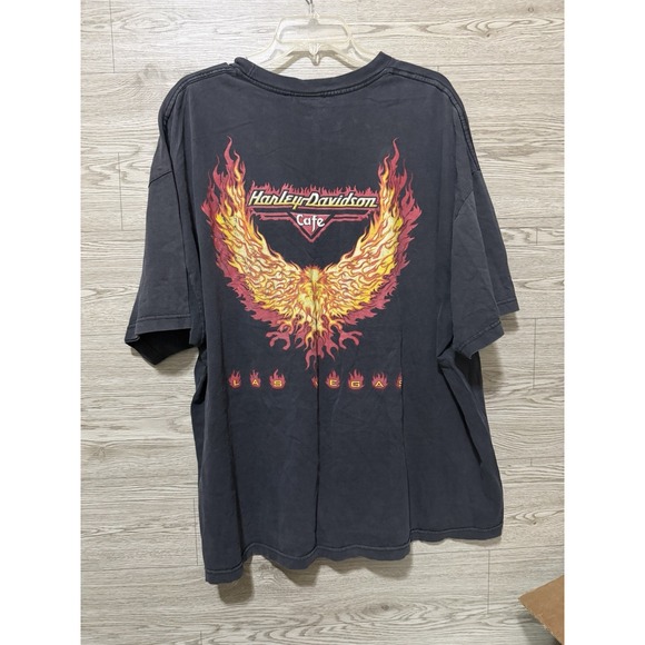 Hard Rock Cafe Other - Vintage 90s Hard Rock Cafe Las Vegas Eagle Flame Fire T-shirt Sz 3x